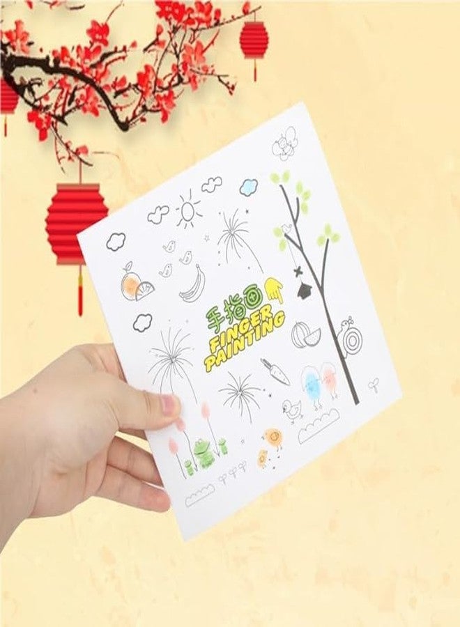 VHBIE كتاب الرسم بالأصابع من VHBIE || مجموعة أطفال قابلة للغسل مع 7 ألوان للأصابع || كتاب فنون وحرف يدوية للأطفال باستخدام بصمات الأصابع (عبوة واحدة) (الرسم بالأصابع) - Image 3